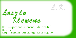 laszlo klemens business card